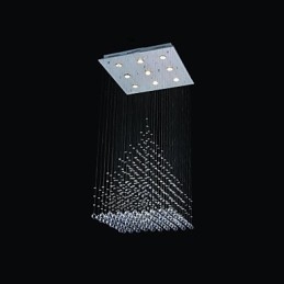 Moderno Contemporâneo Cristal Cromado Metal Montagem Embutida