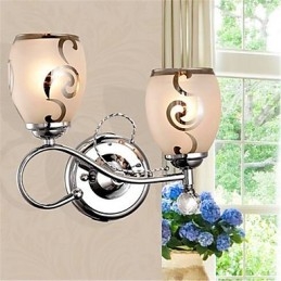 Recurso eletrogalvanizado contemporâneo moderno para arandelas de parede de luz ambiente estilo mini cristal