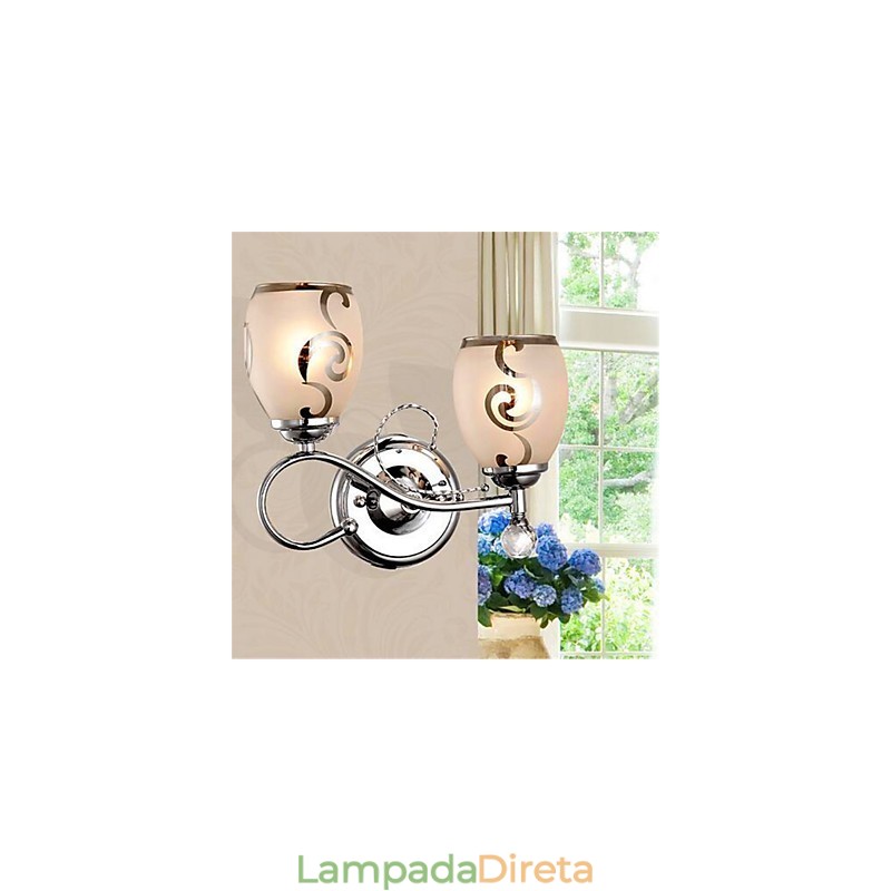 Recurso eletrogalvanizado contemporâneo moderno para arandelas de parede de luz ambiente estilo mini cristal