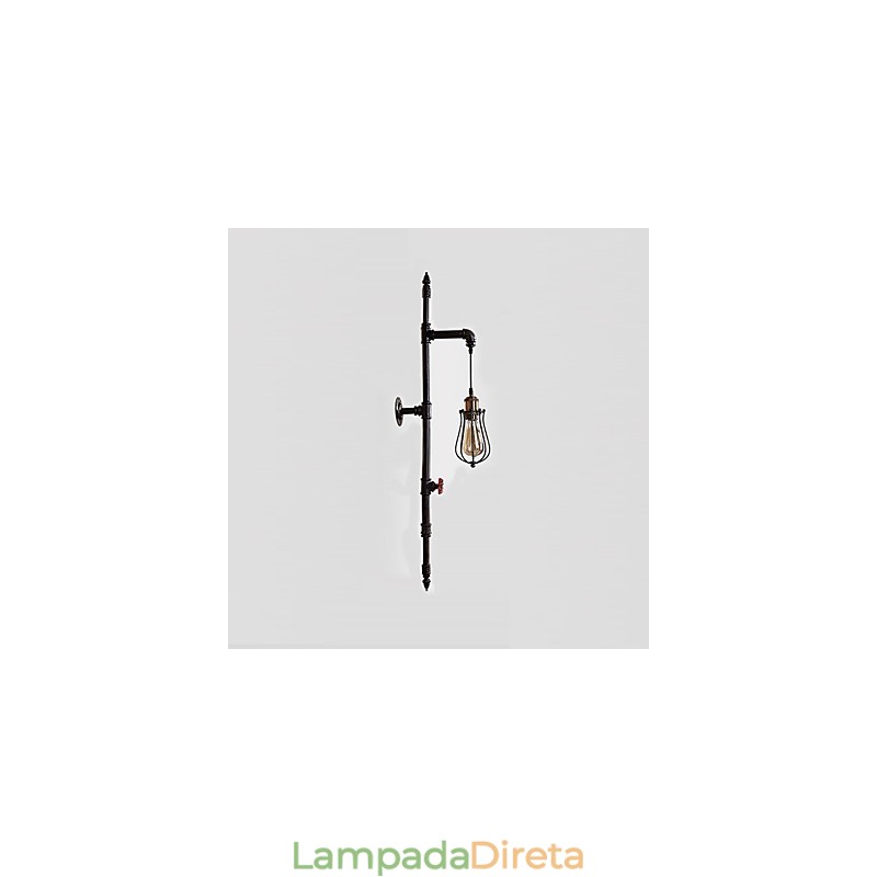 Retro Industrial Pipe Wall Lights Simples Loft Preto Gaiola de Pássaros Metal Sala de Estar Sala de Jantar Cozinha Bar Café Decoração iluminação