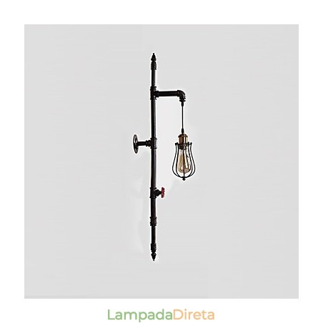 Retro Industrial Pipe Wall Lights Simples Loft Preto Gaiola de Pássaros Metal Sala de Estar Sala de Jantar Cozinha Bar Café Decoração iluminação Retro Industrial Pipe Wall Lights Simples Loft Preto Gaiola de Pássaros Metal Sala de Estar Sala de Jantar Cozinha Bar Café Decoração iluminação