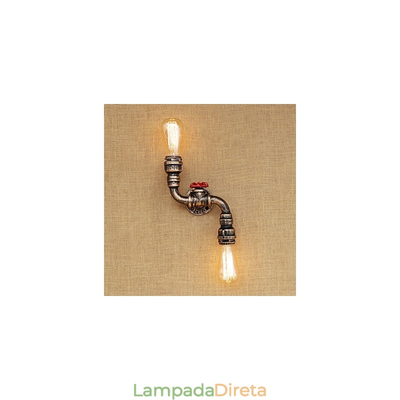 Luminária de parede rústica estilo chalé country latão para iluminação ambiente em estilo mini