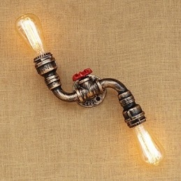 Luminária de parede rústica estilo chalé country latão para iluminação ambiente em estilo mini