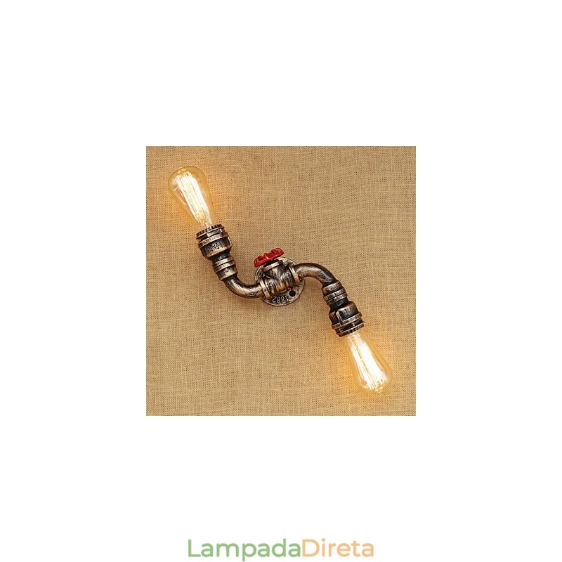 Luminária de parede rústica estilo chalé country latão para iluminação ambiente em estilo mini