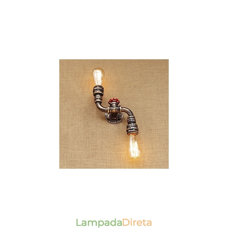 Luminária de parede rústica estilo chalé country latão para iluminação ambiente em estilo mini