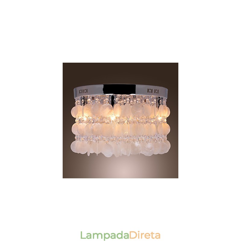 Mini estilo moderno e contemporâneo de cristal cromado embutido