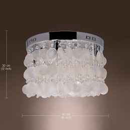 Mini estilo moderno e contemporâneo de cristal cromado embutido