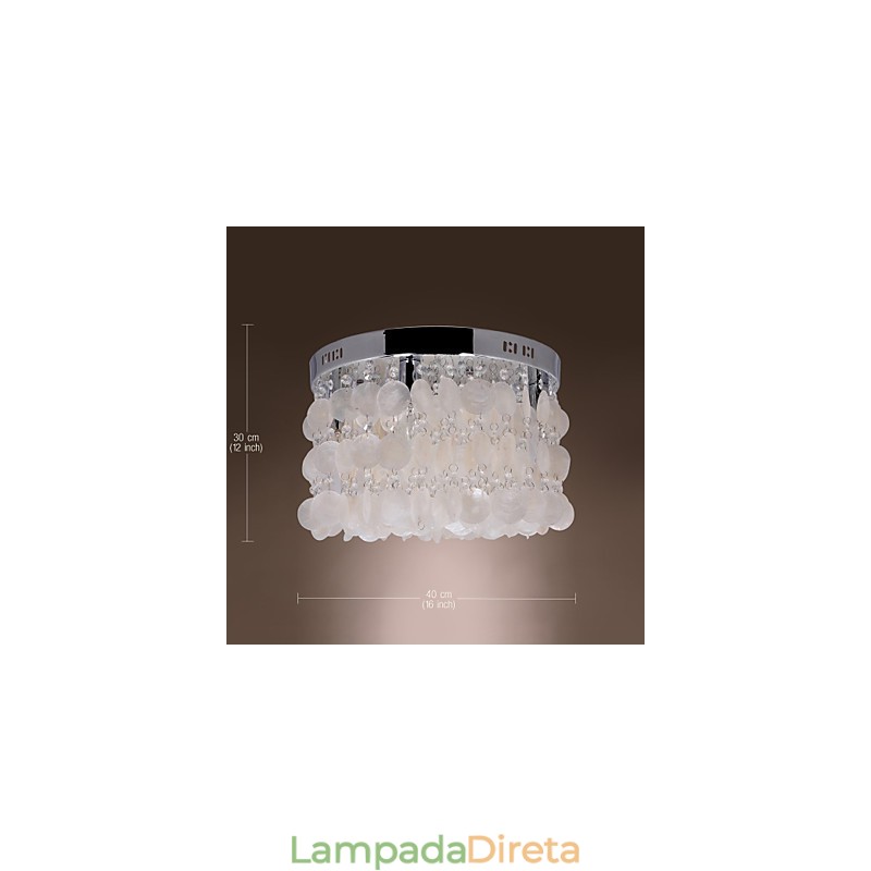 Mini estilo moderno e contemporâneo de cristal cromado embutido