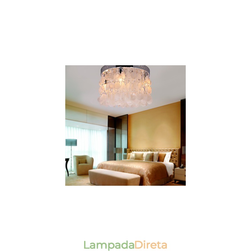 Mini estilo moderno e contemporâneo de cristal cromado embutido