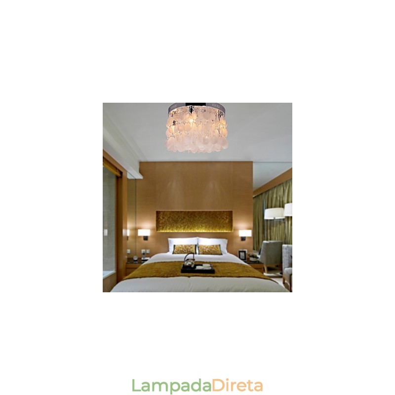 Mini estilo moderno e contemporâneo de cristal cromado embutido