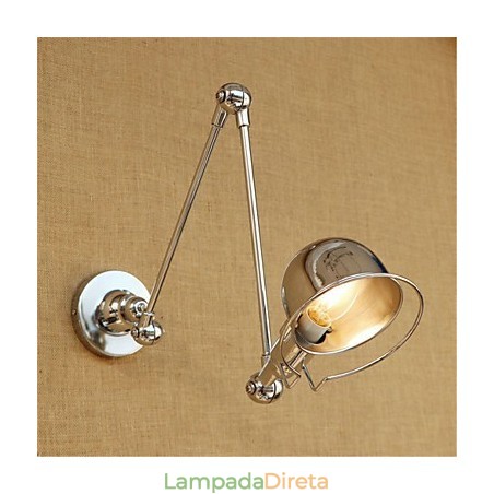 Moderno Contemporâneo Country Chrome Recurso para braço oscilante Proteção para os olhos Downlight Braço oscilante Luzes de parede Moderno Contemporâneo Country Chrome Recurso para braço oscilante Proteção para os olhos Downlight Braço oscilante Luzes de parede