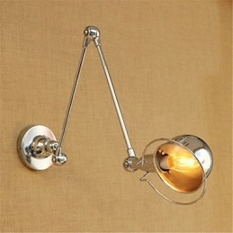 Moderno Contemporâneo Country Chrome Recurso para braço oscilante Proteção para os olhos Downlight Braço oscilante Luzes de parede