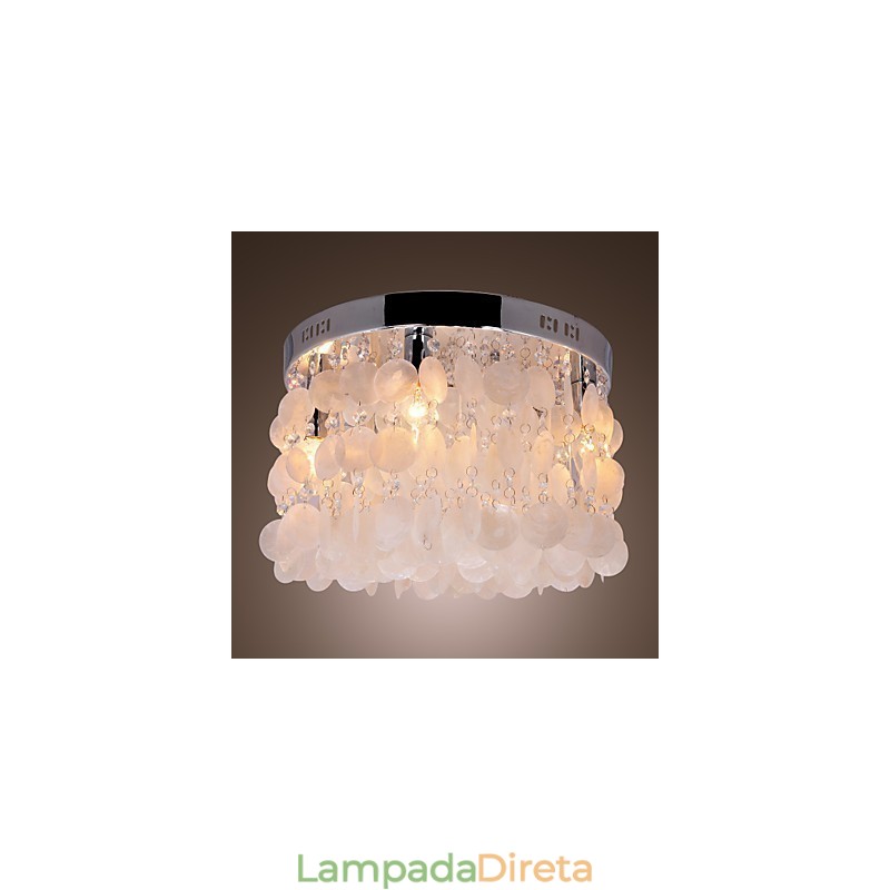 Mini estilo moderno e contemporâneo de cristal cromado embutido