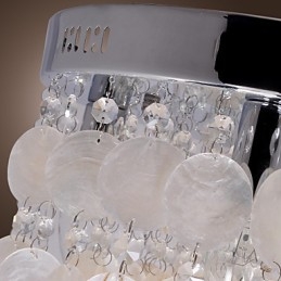 Mini estilo moderno e contemporâneo de cristal cromado embutido