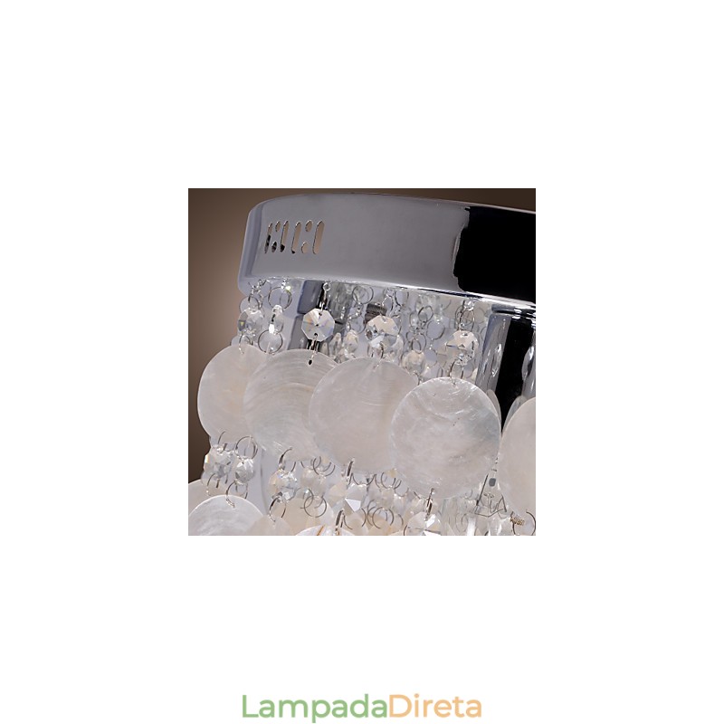 Mini estilo moderno e contemporâneo de cristal cromado embutido