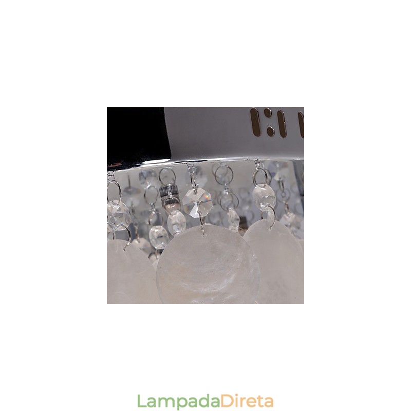 Mini estilo moderno e contemporâneo de cristal cromado embutido