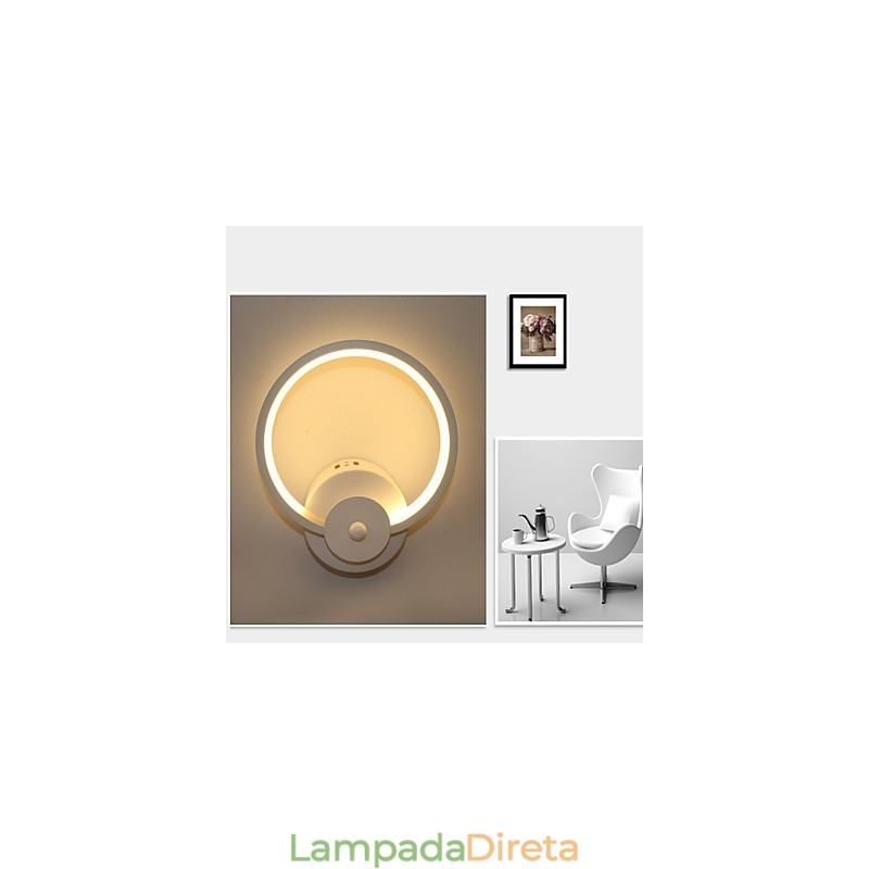 Luminária de cabeceira criativa minimalista moderna, lâmpada embutida, escada de entrada, iluminação de parede do quarto