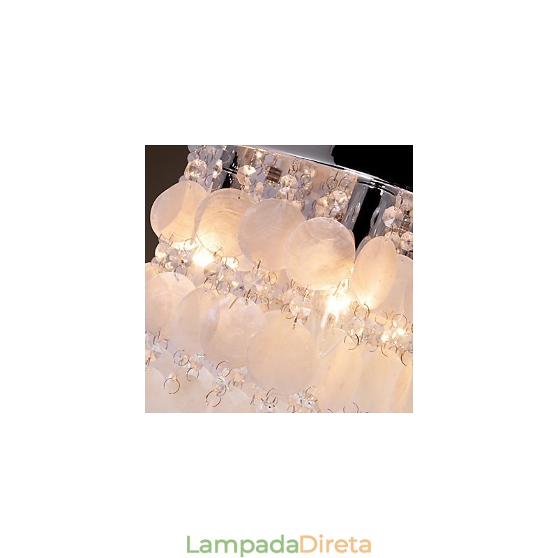 Mini estilo moderno e contemporâneo de cristal cromado embutido