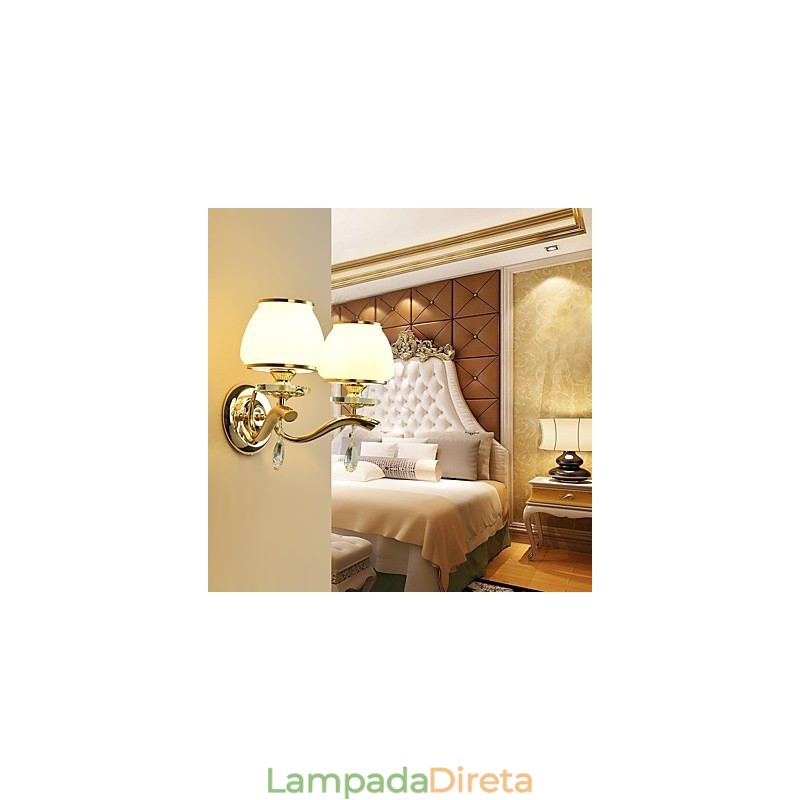 Recurso eletrogalvanizado contemporâneo moderno para arandelas de parede de luz ambiente de cristal