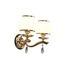 Recurso eletrogalvanizado contemporâneo moderno para arandelas de parede de luz ambiente de cristal