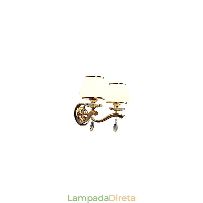 Recurso eletrogalvanizado contemporâneo moderno para arandelas de parede de luz ambiente de cristal