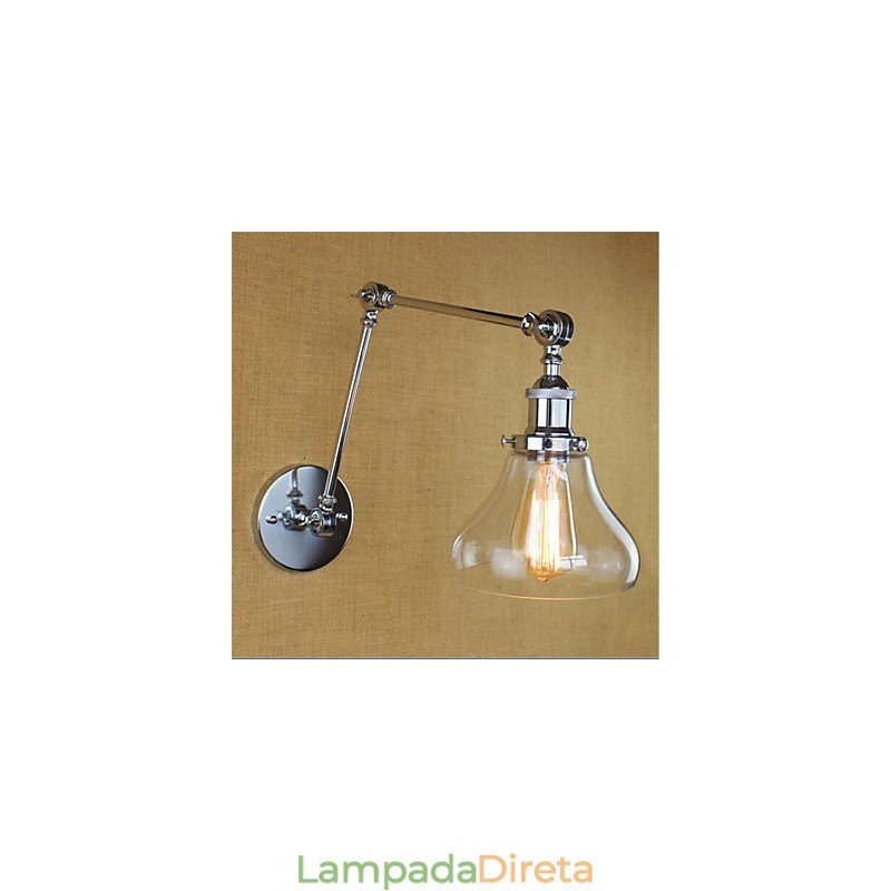 Recurso de galvanoplastia retrô country para proteção ocular de estilo mini, luz ambiente, braço oscilante, luzes de parede