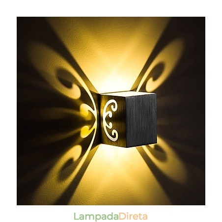 Luminária de parede de alumínio moderna com montagem embutida, decoração de parede Luminária de parede de alumínio moderna com montagem embutida, decoração de parede