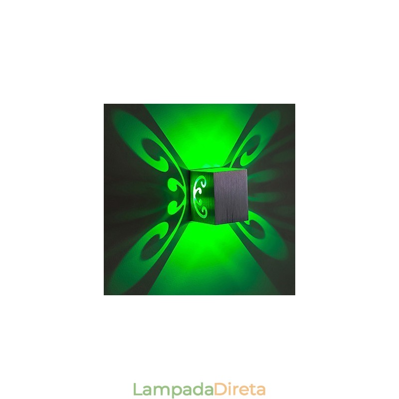 Luminária de parede de alumínio moderna com montagem embutida, decoração de parede