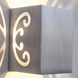 Luminária de parede de alumínio moderna com montagem embutida, decoração de parede