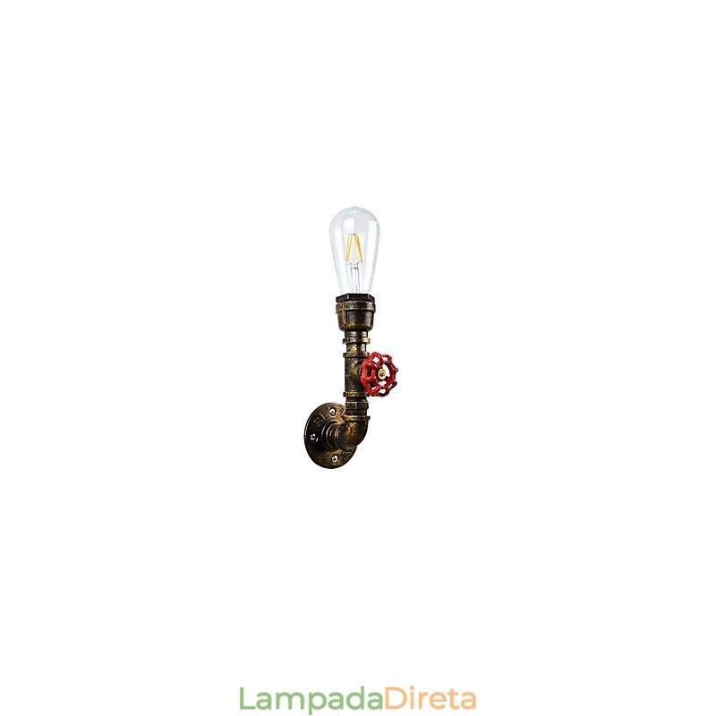 Luminária de parede Arandelas de parede Luminária de parede de ferro Lâmpada de parede sabre de luz preta muda na parede