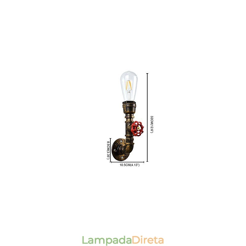 Luminária de parede Arandelas de parede Luminária de parede de ferro Lâmpada de parede sabre de luz preta muda na parede