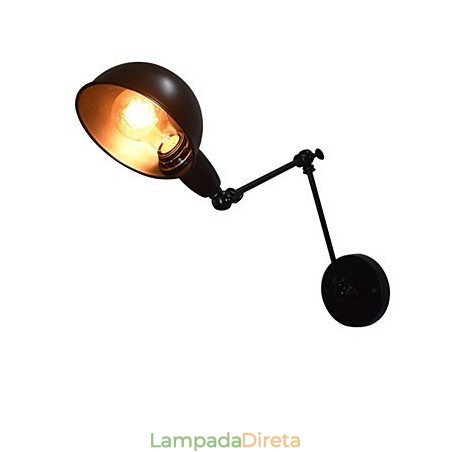 Luminária de parede dobrável Buzz de ferro abajur de parede preto mudo sabre de luz na parede estilo europeu estilo americano Luminária de parede dobrável Buzz de ferro abajur de parede preto mudo sabre de luz na parede estilo europeu estilo americano
