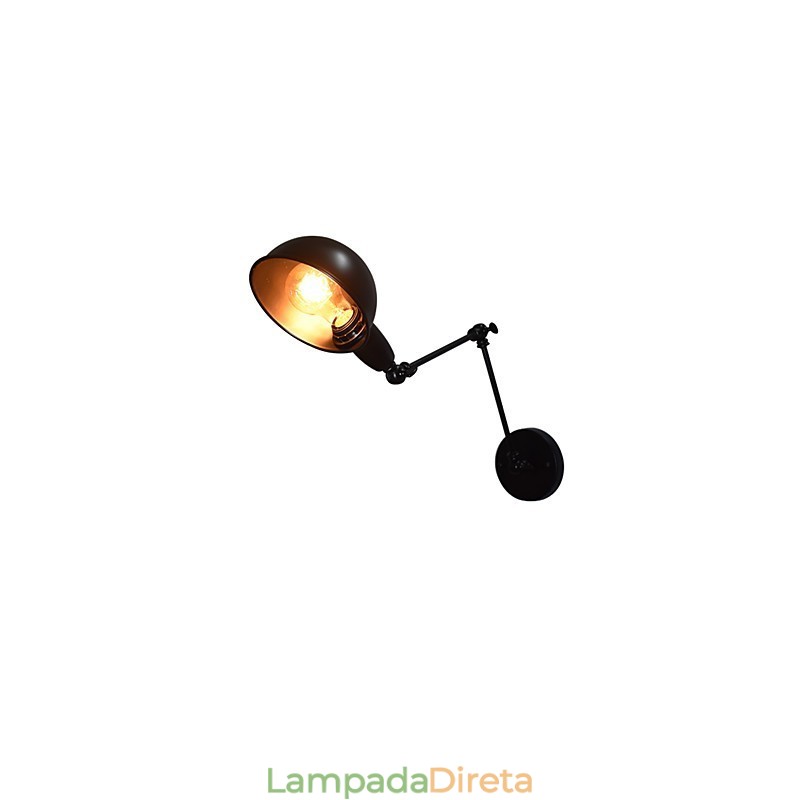 Luminária de parede dobrável Buzz de ferro abajur de parede preto mudo sabre de luz na parede estilo europeu estilo americano