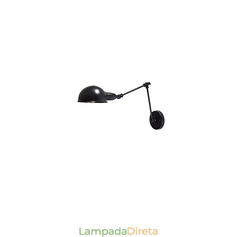 Luminária de parede dobrável Buzz de ferro abajur de parede preto mudo sabre de luz na parede estilo europeu estilo americano