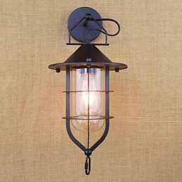 Pintura retrô country para proteção ocular em estilo mini, arandelas de parede com luz ambiente