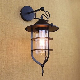 Pintura retrô country para proteção ocular em estilo mini, arandelas de parede com luz ambiente