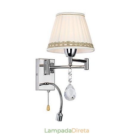 Lodge rústico contemporâneo moderno moderno contemporâneo country cromado recurso para luminária de parede de braço oscilante de cristal Lodge rústico contemporâneo moderno moderno contemporâneo country cromado recurso para luminária de parede de braço oscilante de cristal