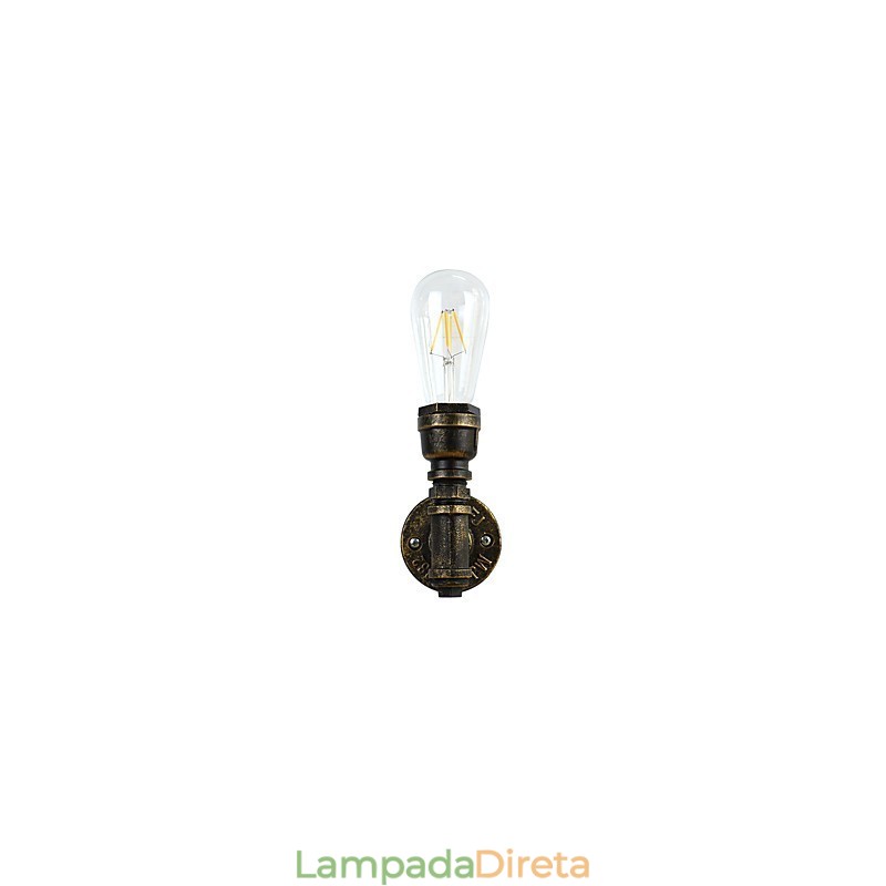 Luminária de parede Arandelas de parede Luminária de parede de ferro Lâmpada de parede sabre de luz preta muda na parede