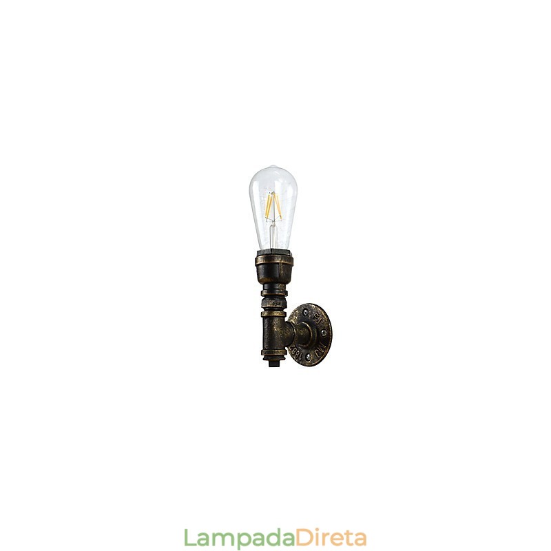 Luminária de parede Arandelas de parede Luminária de parede de ferro Lâmpada de parede sabre de luz preta muda na parede