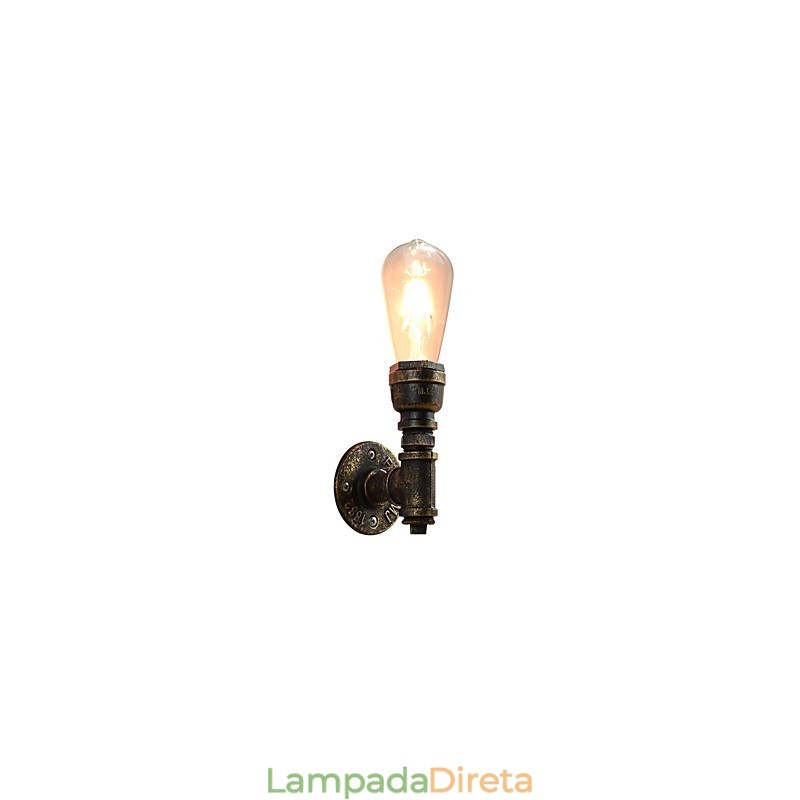 Luminária de parede Arandelas de parede Luminária de parede de ferro Lâmpada de parede sabre de luz preta muda na parede