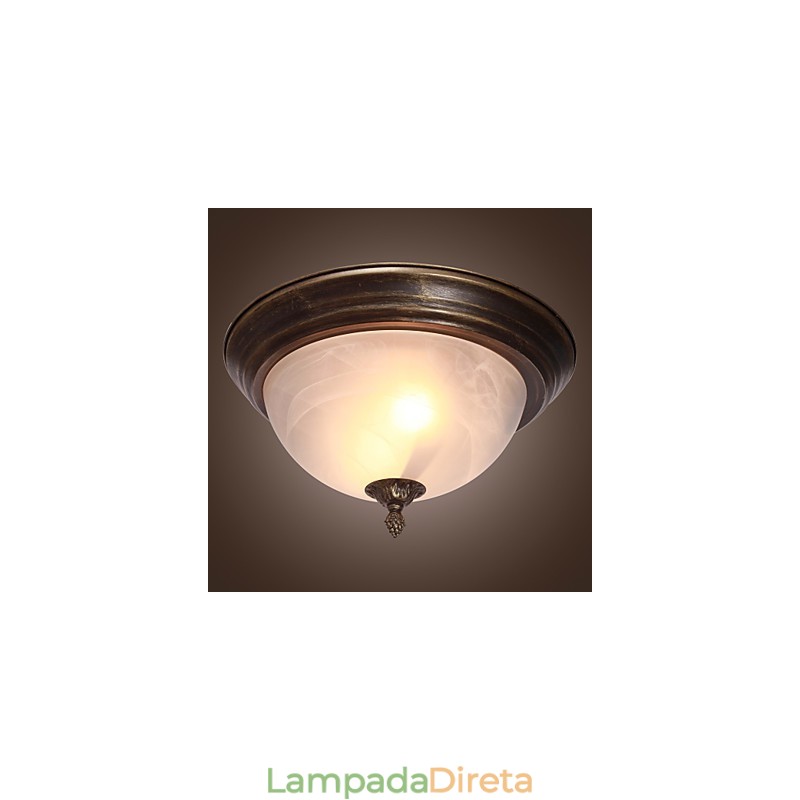 Montagem embutida de inspiração antiga com 2 luzes
