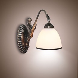 Luminária de parede estilo europeu retrô para sala de estar, quarto, varanda, café, luminária de parede