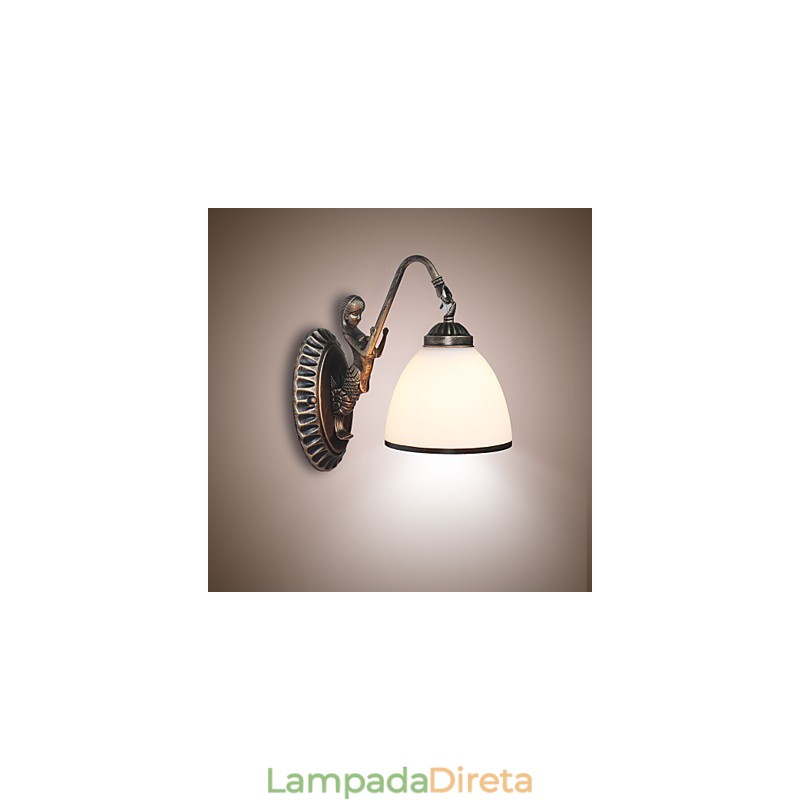 Luminária de parede estilo europeu retrô para sala de estar, quarto, varanda, café, luminária de parede