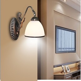 Luminária de parede estilo europeu retrô para sala de estar, quarto, varanda, café, luminária de parede