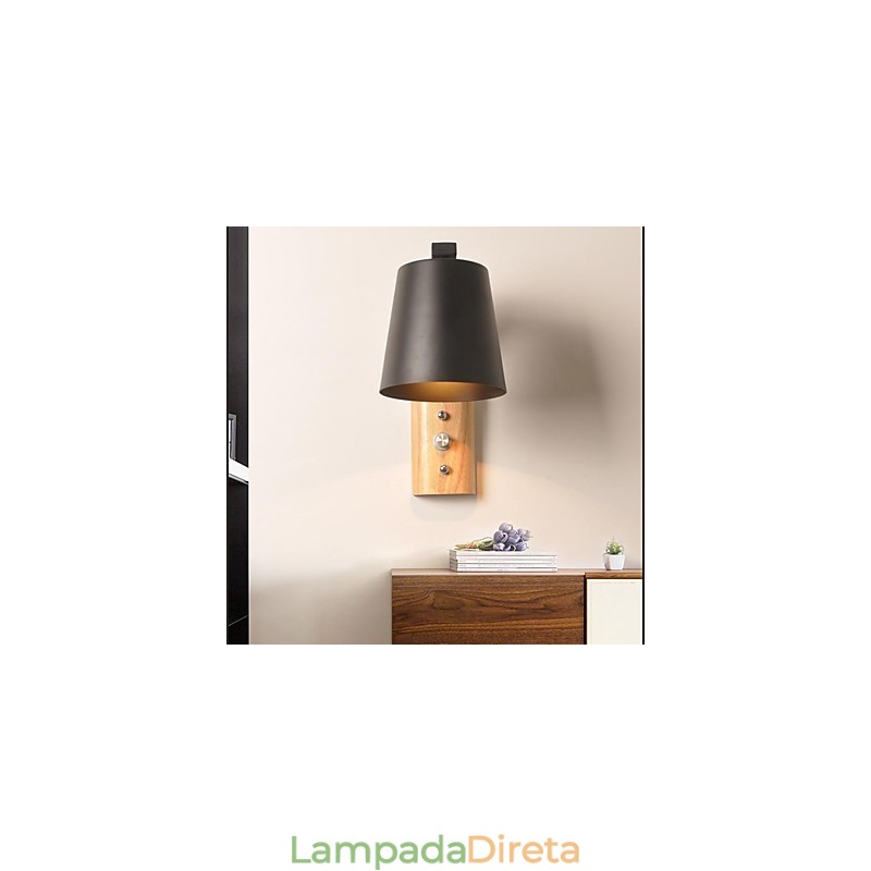 Acabamento em óxido preto moderno e contemporâneo para arandelas de parede Downlight