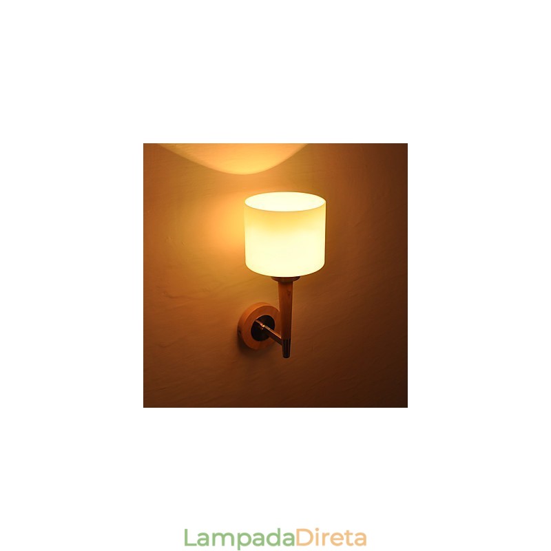 Luminária de parede de vidro com recurso para arandelas de parede com luz ambiente estilo mini