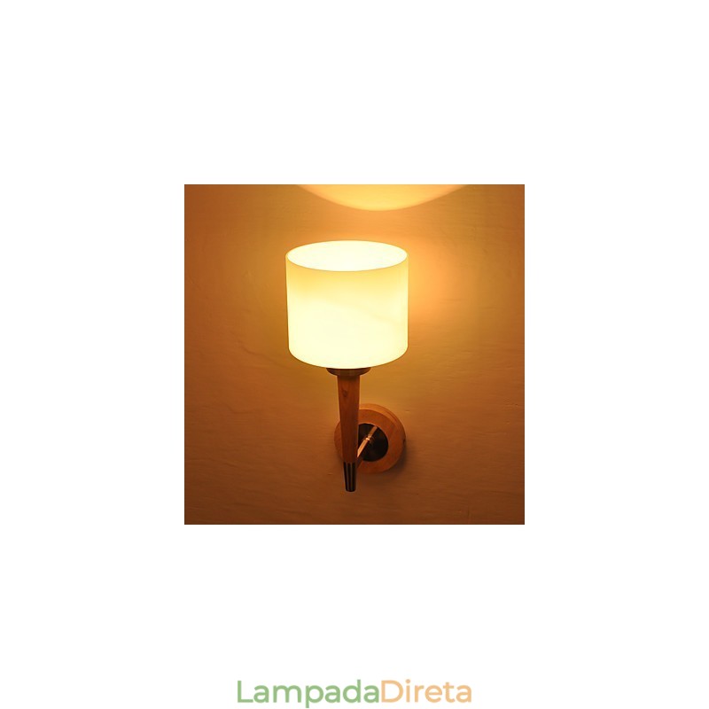 Luminária de parede de vidro com recurso para arandelas de parede com luz ambiente estilo mini