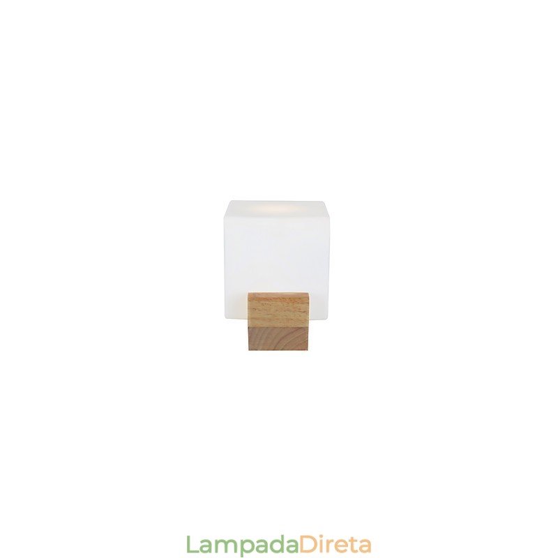 Luminária de parede simples, abajur de mesa de cabeceira com cúpula de vidro e madeira maciça para quarto, cômoda, sala de estar, quarto de bebê, dormitório universitário, mesa de centro, estantes de livros