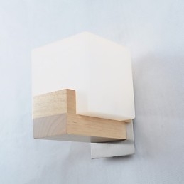Luminária de parede simples, abajur de mesa de cabeceira com cúpula de vidro e madeira maciça para quarto, cômoda, sala de estar, quarto de bebê, dormitório universitário, mesa de centro, estantes de livros