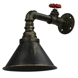 loft Retro Industrial Wall Sconce Restaurante E Bar Metal Water Pipe Lâmpada de parede
